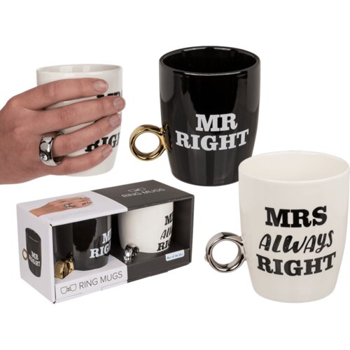 Luniks Set skodelic - Mr. Right in Mrs. always right, (20928597) Cene