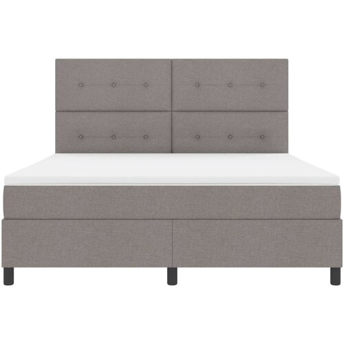 vidaXL Box spring krevet Sivo-smeđa 180 x 200 cm tkanina Cene