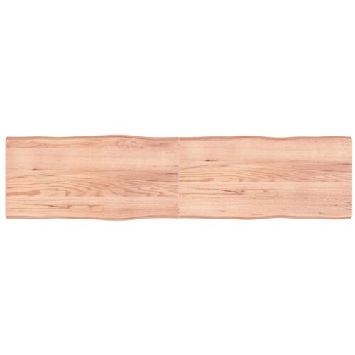 Stolna Mizna plo&amp;scaron;ča svetlo rjava 200x50x6 cm obdelana trdna hrastovina, (20979320) Slike