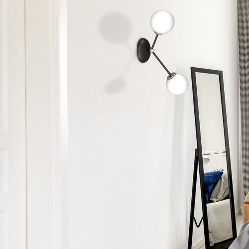  Zidna lampa JOY 2xE14/40W/230V crna/sjajni hrom Slike