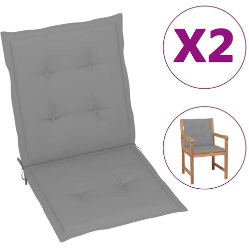 VidaXL Blazine za vrtne stole 2 kosa sive 100x50x3 cm Slike