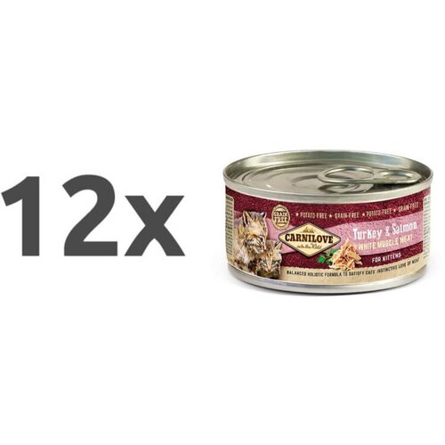 Carnilove cat wmm kitten - puran &amp;amp; losos, 100g 12 x 100 g Slike