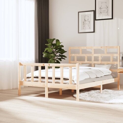 VidaXL Posteljni okvir iz borovine 150x200 cm 5FT Slike