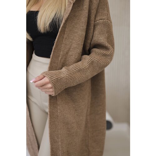 Kesi Cardigan hooded camel sweater Cene