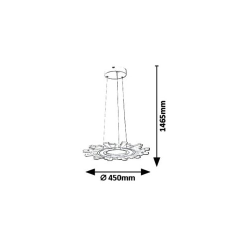 Rabalux felicity,visilica led 30W, bela/transp Slike