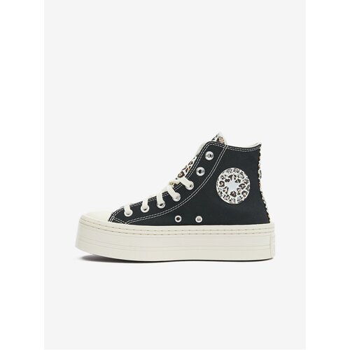 Converse Black Women's All Star Modern Lift Ankle Sneakers - Women's Slike