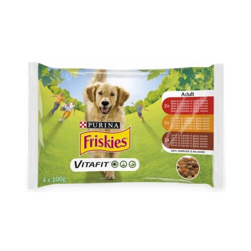 Purina friskies preliv za pse adult meso 400G Slike