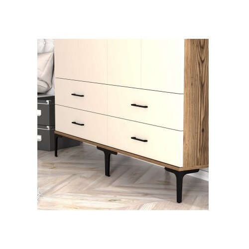 Hanah home kumsal tt - walnut, cream walnutcream wardrobe Cene