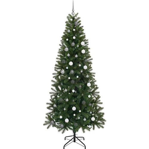 VidaXL Umjetno božićno drvce s stalakom Zelena 240 cm PE i PVC Slike
