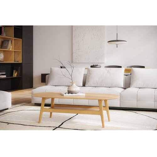 Woodman Mizica v hrastovem dekorju v naravni barvi 60x130 cm Curved &amp;ndash; Slike