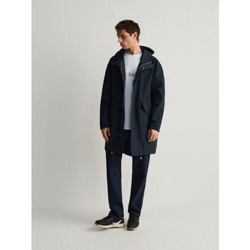 Reserved parka s kapuco - mornarsko modra Cene