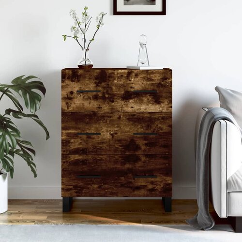 vidaXL Komoda boja dimljenog hrasta 69 5x34x90 cm konstruirano drvo Cijene