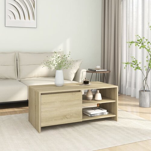  Stolić za kavu boja hrasta 102 x 50 x 45 cm konstruirano drvo Cijene