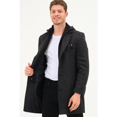 Dewberry PLT8371 DEWBRRY MENS COAT-DIAGONAL ANTHRACITE Cene
