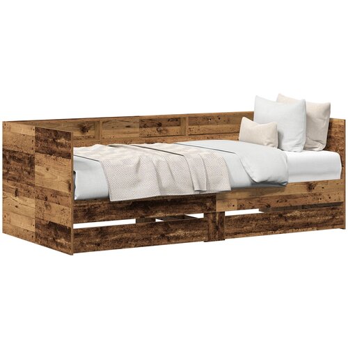 vidaXL Dnevna postelja s predali Stari les Inženirski les 90 x 200 cm Cene