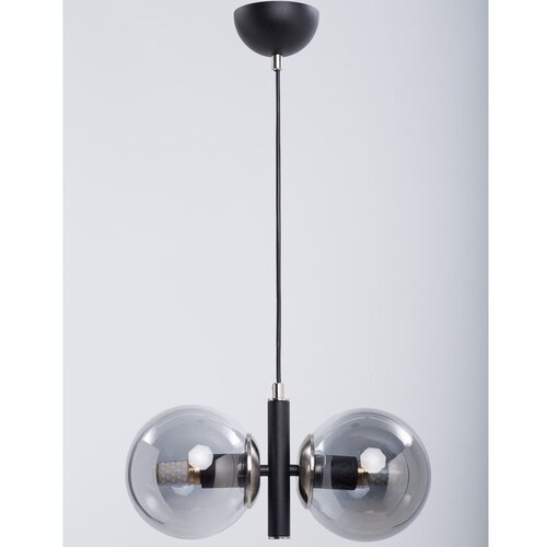 Squid Lighting črna viseča svetilka s steklenim senčilom monera Cene