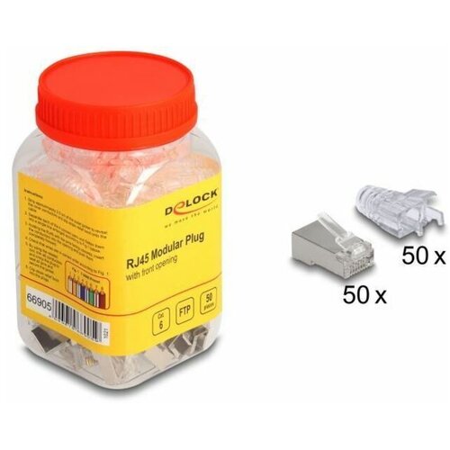 Delock mrežni konektor RJ45 Cat.6 FTP Easy Connect, 50 kos, 66905 Cene