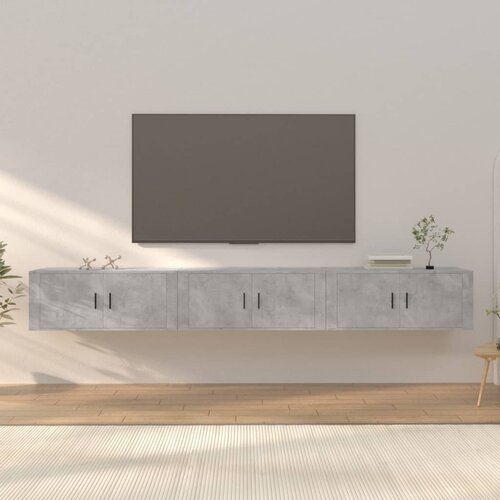  Zidni TV ormarići 3 kom siva boja betona 100 x 34,5 x 40 cm Cijene