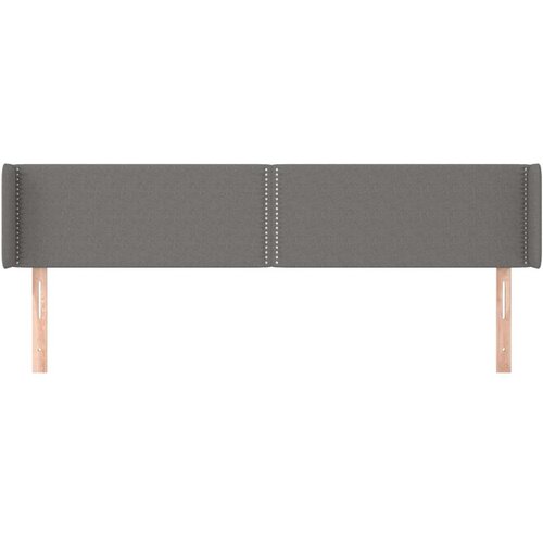  Uzglavlje s u&amp;scaron;ima tamnosivi 203x16x78/88 cm od tkanine Slike