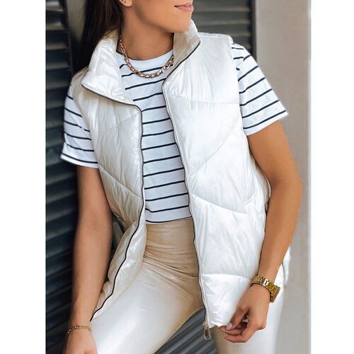 DStreet Ladies quilted vest HOLO cream TY3042 Cene