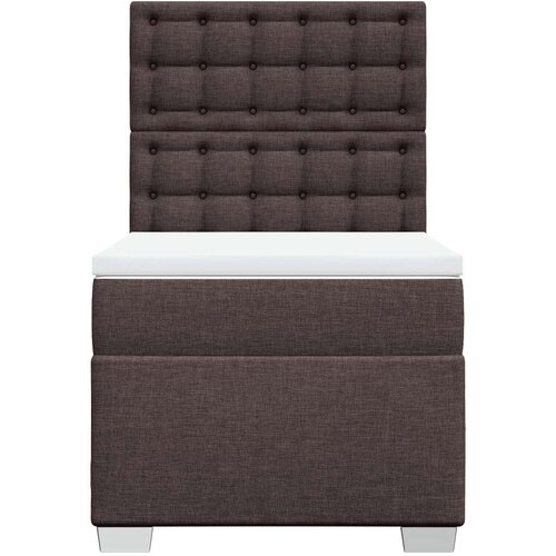 VidaXL Box spring postelja z vzmetnico temno rjava 80x200 cm blago, (21261072) Slike