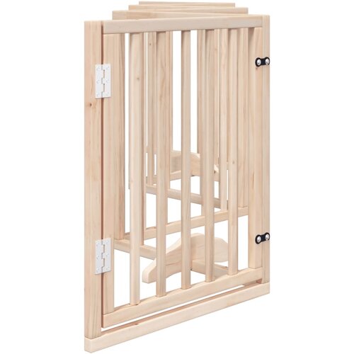  Vrata za pse s vratima sklopiva 6 panela 300 cm drvo topole Smeđa 50 x 60 x 2 cm Slike