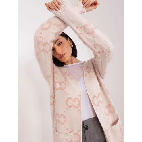 Fashion Hunters Dusty pink women's knitted cardigan