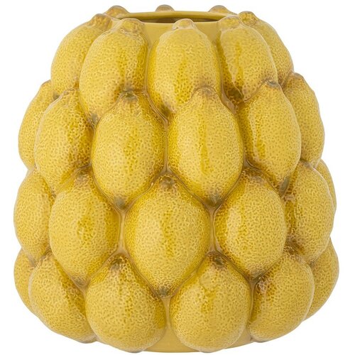 Bloomingville Žuta ručno oslikana vaza od kamenine (visina 22 cm) Limone &amp;ndash; Slike