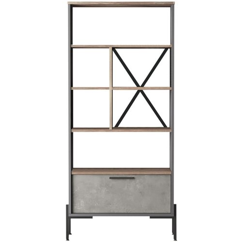 Kalune Design Siva polica za knjige 75,5x161 cm Magda - Cijene