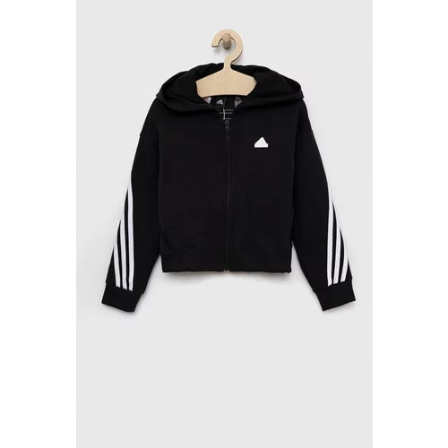Adidas Otroški pulover G FI 3S črna barva