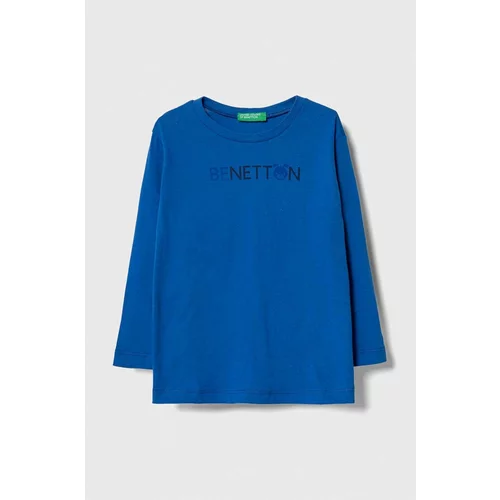 United Colors Of Benetton Dječja pamučna majica dugih rukava s tiskom