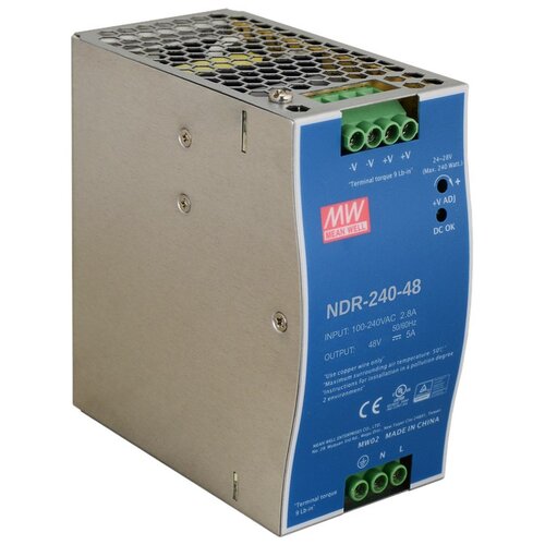 Pulsar ZASILACZ IMPULSOWY NA SZYNĘ DIN MEAN WELL NDR-240-48 48V /240W /5A Cijene