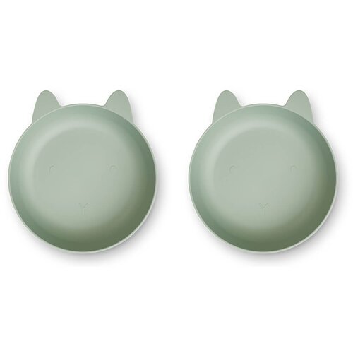 Liewood set 2 skledic iz bio plastike solina rabbit dusty mint Cene
