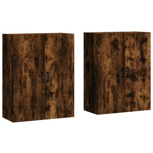  Zidni ormarići 2 kom boja dimljenog hrasta 69,5 x 34 x 90 cm Slike
