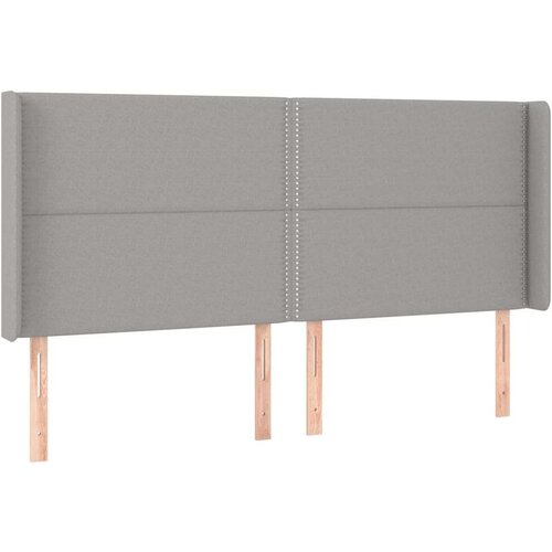  Krevet box spring s madracem LED svjetlosivi 180x200 cm tkanina Slike