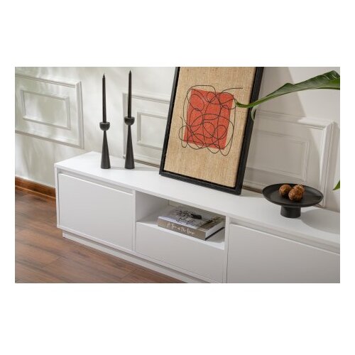Hanah home vanguard - natural white natural white tv stand Cene