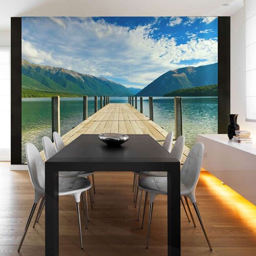  Tapeta - Mountain lake bridge 250x193 Cijene