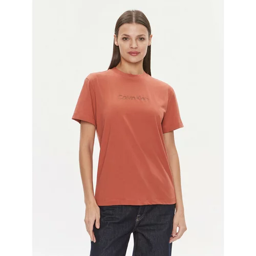 Calvin Klein Majica Hero Logo Regular T-Shirt K20K205448 Rjava Slim Fit