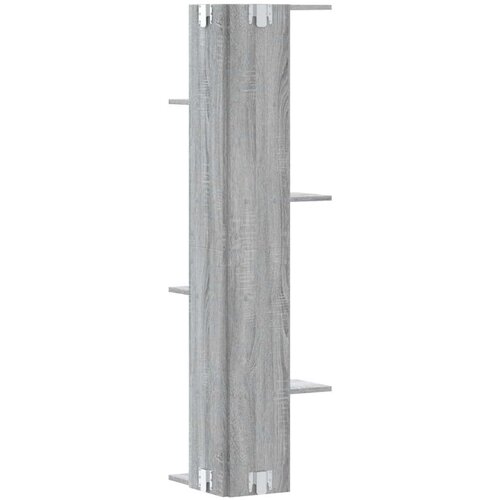 VidaXL Kutna zidna polica boja hrasta 36,5x36,5x140 cm drvena Slike