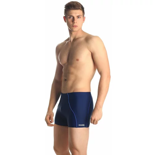 AQUA SPEED Man's Swimming Shorts Harry Navy Blue/Blue Pattern 49