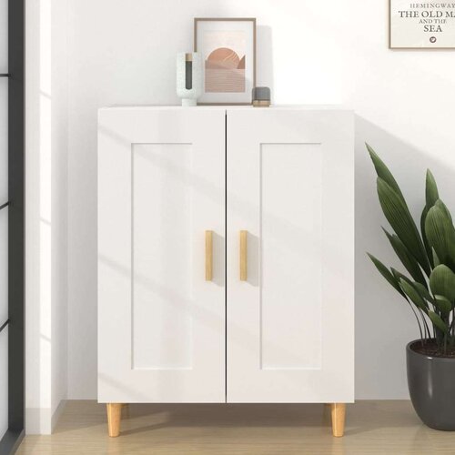  Komoda bela 69,5x34x90 cm konstruiran les, (20654440) Slike