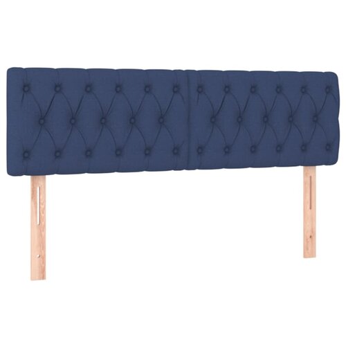 VidaXL Posteljno vzglavje 2 kosa modro 80x7x78/88 cm blago, (20936210) Slike