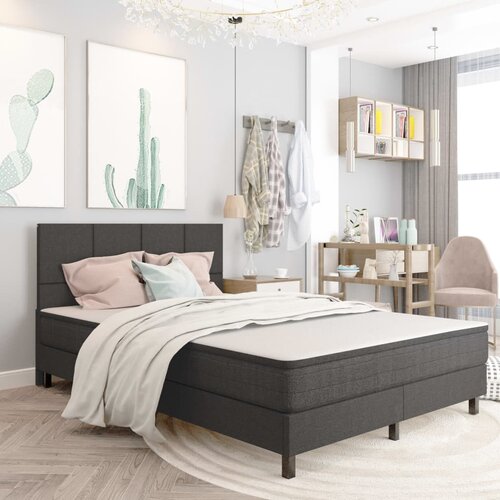  Krevet od tkanine s oprugama tamnosivi 140 x 200 cm Cijene