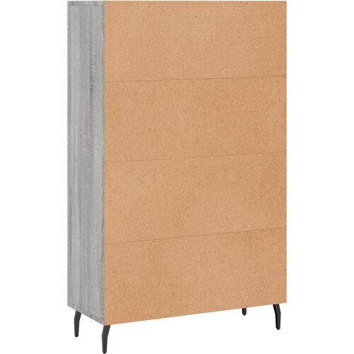  Visoka komoda siva boja hrasta 69,5x31x115 cm konstruirano drvo Slike