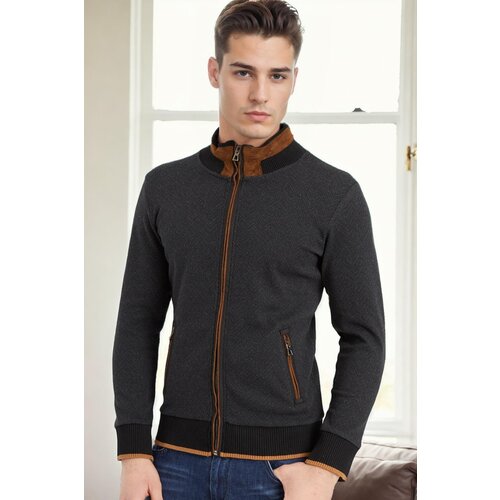 Dewberry 1021 MEN'S SWEATSHIRT-DARK HERRINGBONE ANTHRACITE Cijene