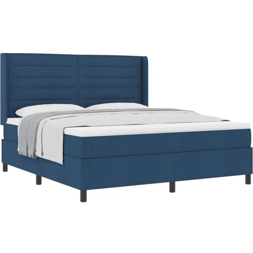 Box spring krevet s madracem Plava 180 x 200 cm tkanina Slike
