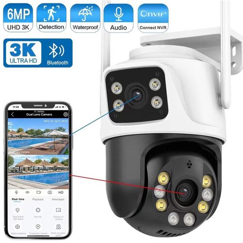  3+3 MP iCSee IP WiFi kamera 6 MP Cene
