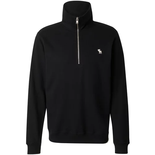 Abercrombie & Fitch Sweater majica crna / bijela