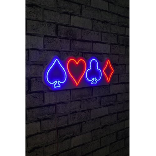 Wallity Zidna LED dekoracija Briscambille Poker Suits, IP67, 375 cm, 12V, Šarena Cene