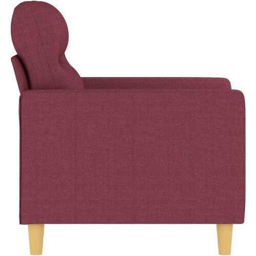  Fotelja crvena boja vina 60 cm od tkanine Slike